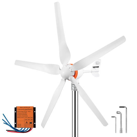 VEVOR Wind Turbine Generator 300W 400W 500W With MPPT/Charge Controller Windmill RV Yacht Farm Small Wind Generator Home Use