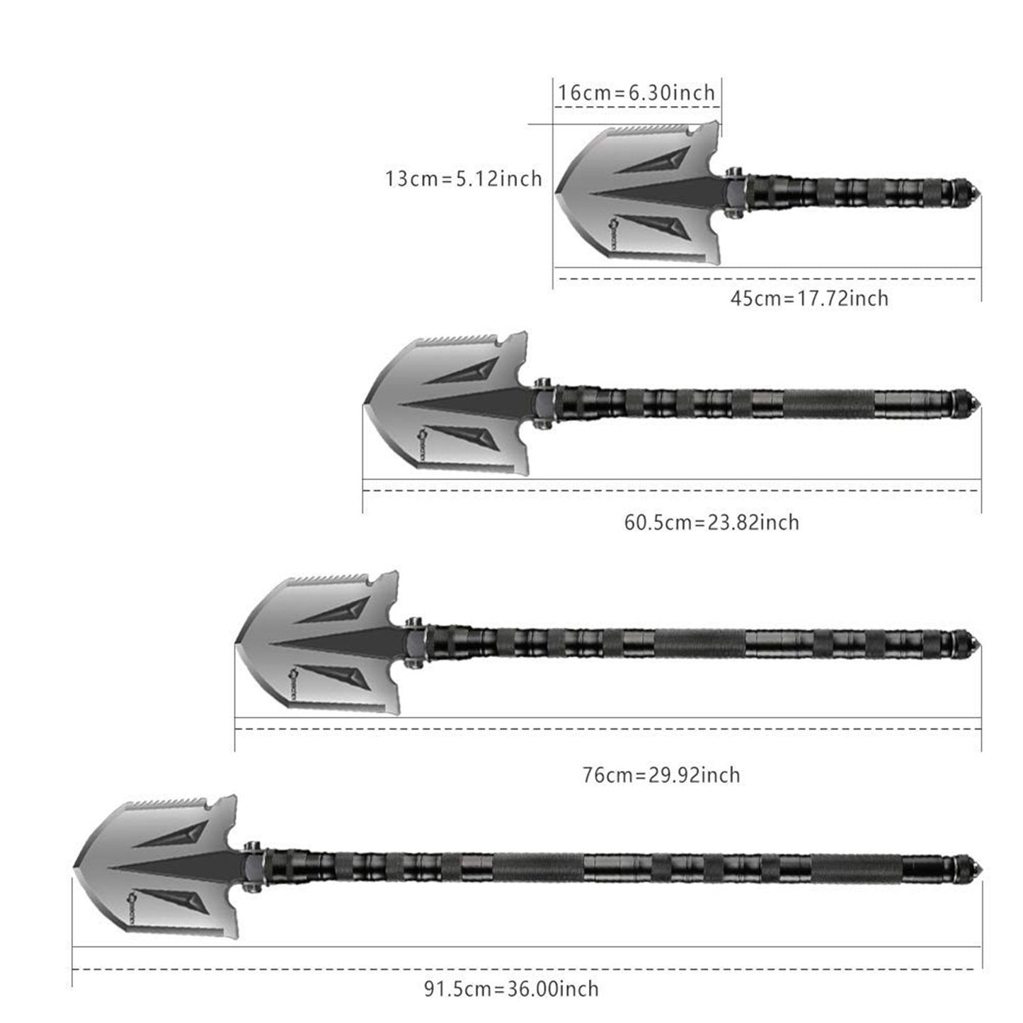 Klappbare Überlebensschaufel Camping Multitool Kompaktes taktisches Survival Tool